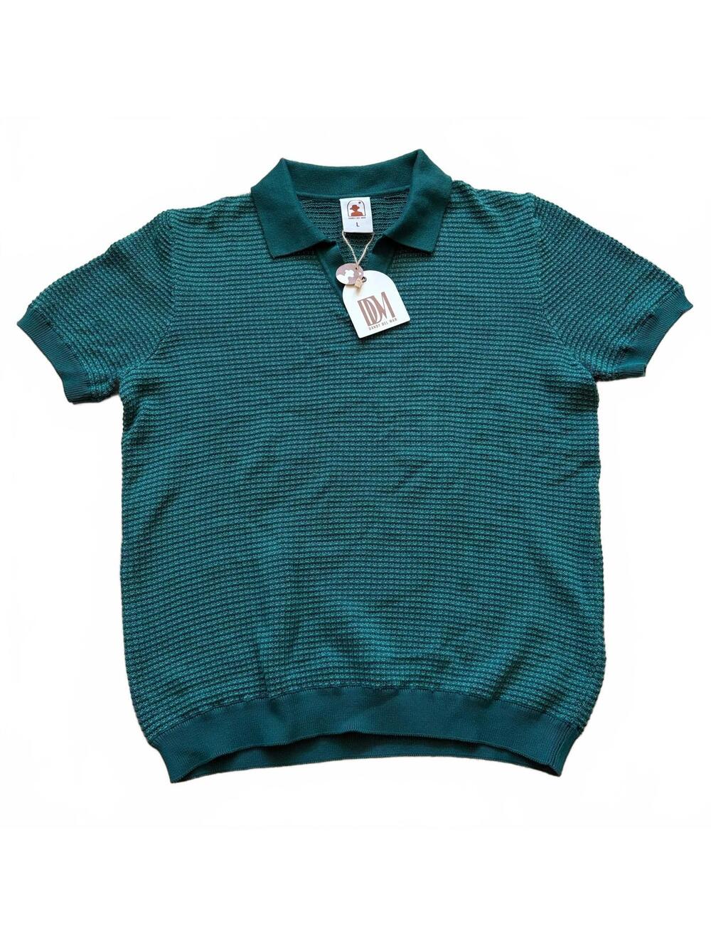 Dandy Del Mar The Palamos Knit Polo Shirt Albero Green Men's Size Large NWT
